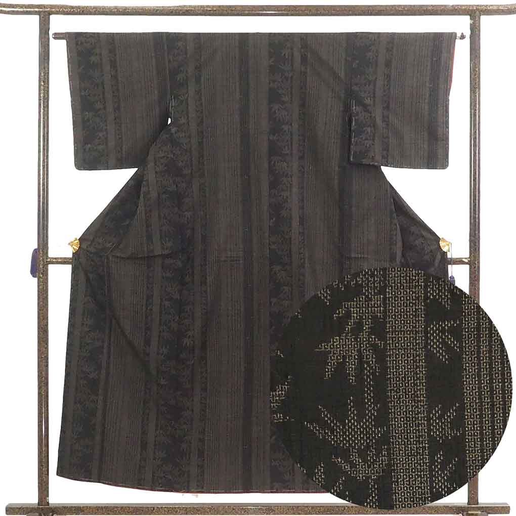 ❣3点半額セール❣#616 正絹 回りくどい 大島紬 未使用品162㎝ 【リユース 