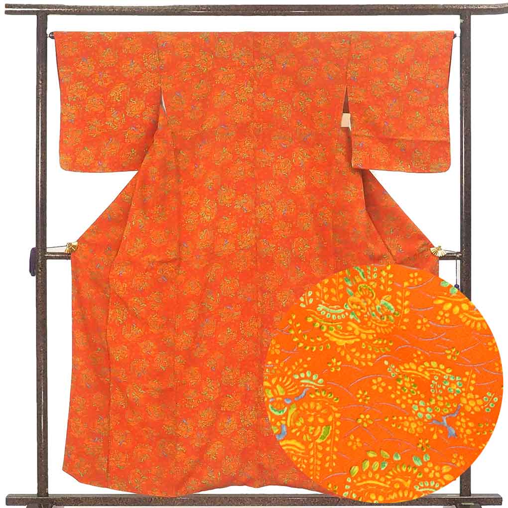 結城紬 身丈157cm 裄丈67cm M 袷 はたおり娘 やまと もちはこび 証紙 