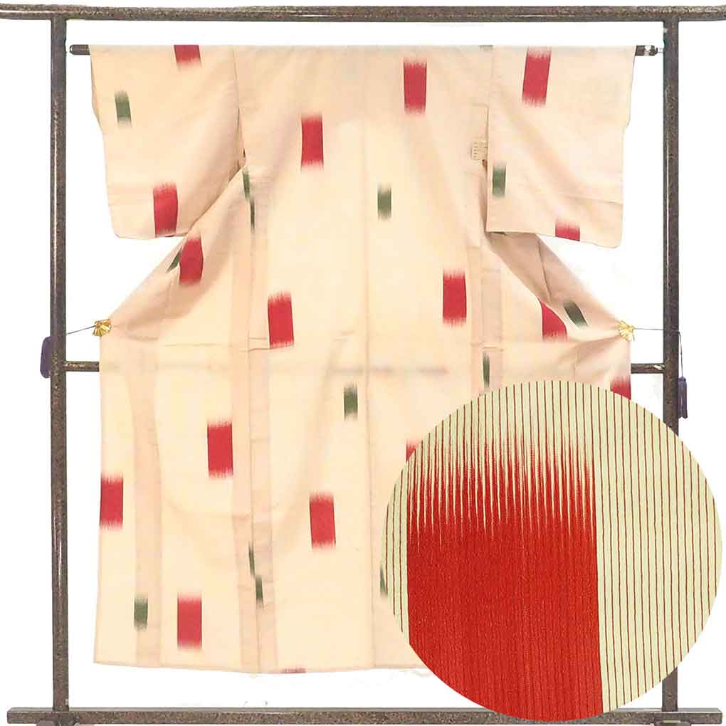 紬 リサイクル着物 身丈154cm 裄62cm 前幅23.5cm 後幅29.5cm 袖丈49cm 袖幅32cm レディース 単衣 縞 裄Sサイズ 初夏・初秋用 正絹（シルク）ブラウン 難有り リメイク リユース【ランクC】