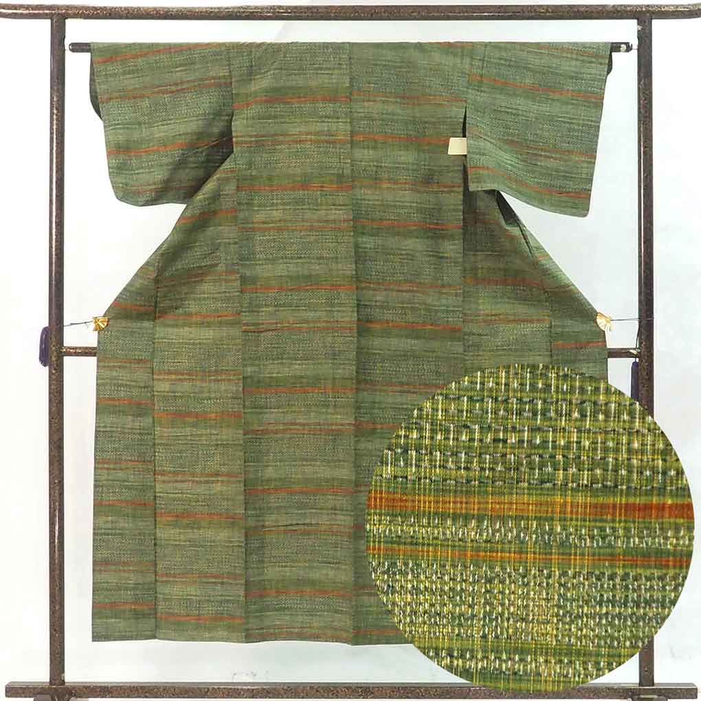 紬 着物 身丈164cm 裄65cm 前幅24.5cm 後幅30cm 袖丈49cm 袷仕立 正絹