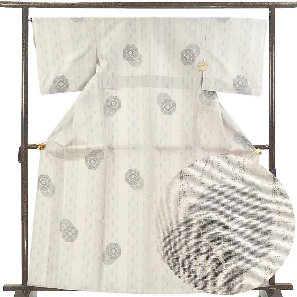 【新品未使用】しつけ付き 浴衣 単衣着物 普段着物 木綿着物 トールサイズ 裄長 裄65cm-67cm未満