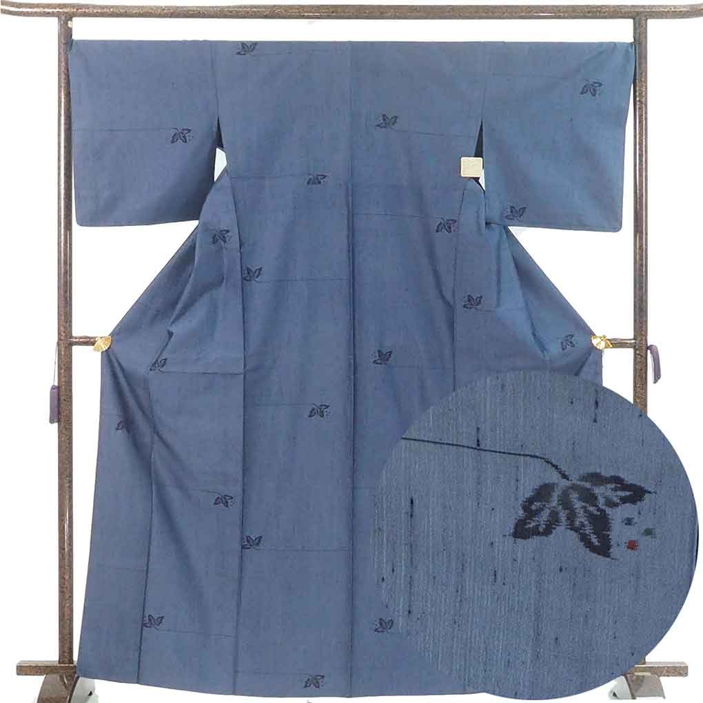 【逸品＊】秋草の訪問着　パールグレー　繻子　螺鈿　スモールサイズ　特価☆ 訪問着・付下げ | トールサイズのためのリサイクル着物セレクト