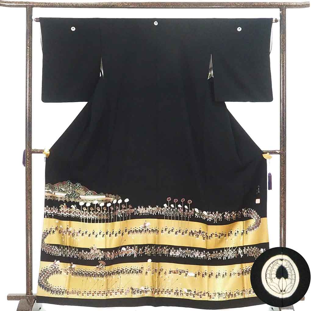 専用　未使用近い　美品　袷　正絹　作家　黒留袖　フルセット　身丈161 裄丈65 未使用近い 美品 袷 正絹 作家 黒留袖 フルセット 身丈161 裄丈