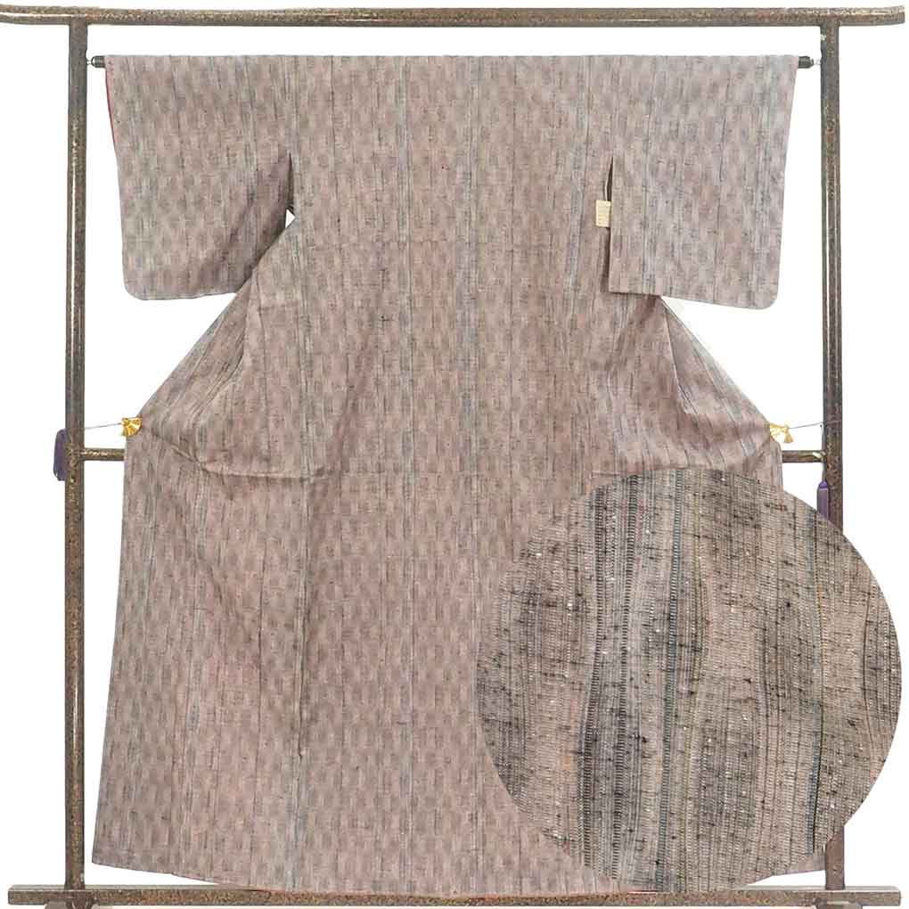 ★専用★美品 生紬　単衣 ベージュ色 ゆったりサイズトールサイズ 身丈165cm ☆専用☆美品 生紬 単衣 ベージュ色 ゆったりサイズトールサイズ