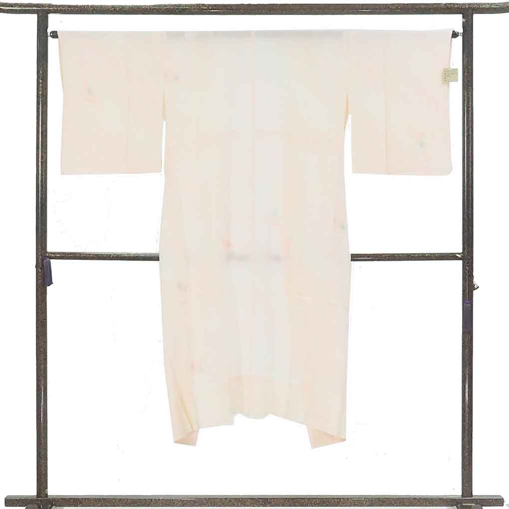 長襦袢 リサイクル着物 襦袢丈132cm 裄65cm 袖丈48.5cm 袖幅33.5cm レディース 胴抜袖無双 鶴 裄Mサイズ 秋冬春用 正絹（シルク）ピンク 美品 リメイク リユース【ランクA】