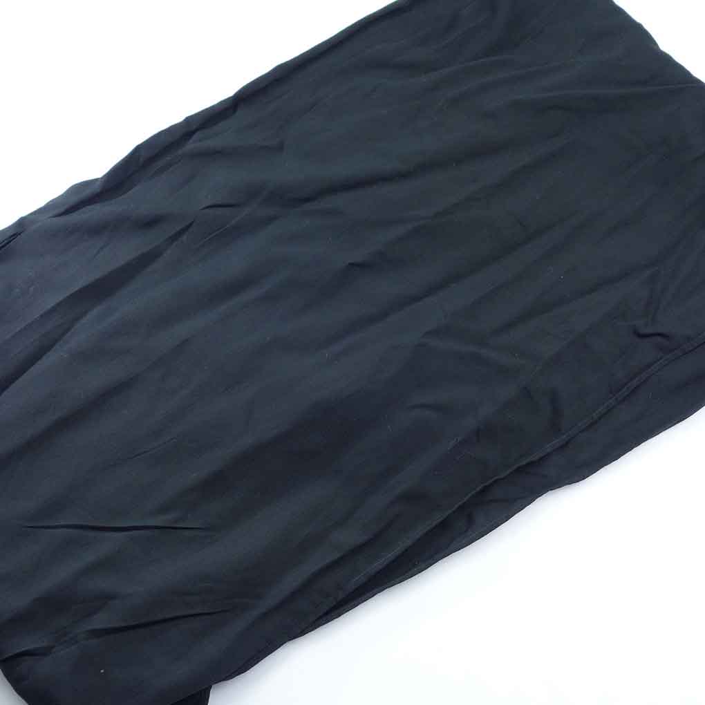 兵児帯 リサイクル帯 帯幅35cm 長さ270cm メンズ 無地 正絹（シルク）ブラック やや難 リメイク リユース【ランクB】