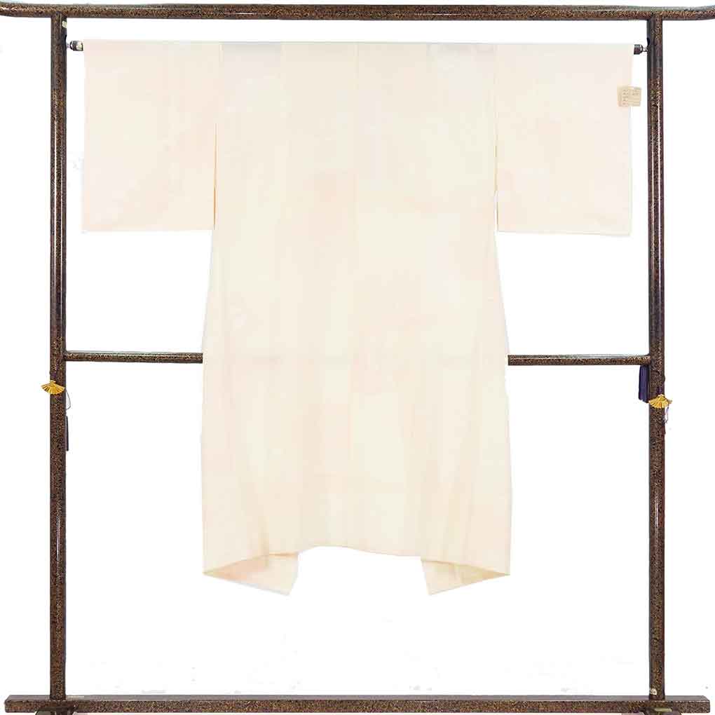 長襦袢 リサイクル着物 襦袢丈123cm 裄64cm 袖丈45.5cm 袖幅32cm レディース 胴抜袖無双 ぼかし 裄Mサイズ 秋冬春用 正絹（シルク）ピンク 未使用品 リメイク リユース【ランクS】