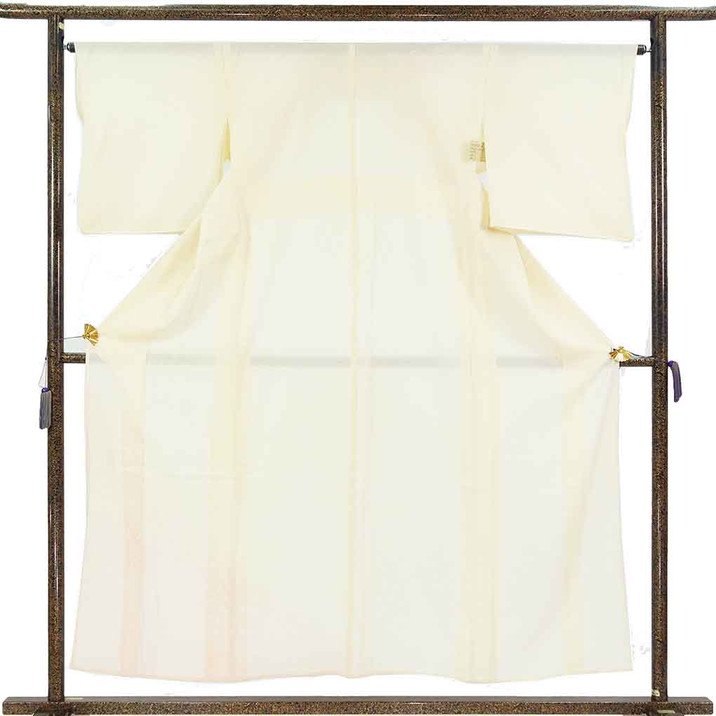 訪問着 リサイクル着物 身丈166cm 裄66cm 前幅23cm 後幅29cm 袖丈48cm 袖幅33.5cm レディース 花柄 裄長 裄M-Lサイズ 夏用 正絹（シルク）イエロー トールサイズ やや難 リメイク リユース【ランクB】