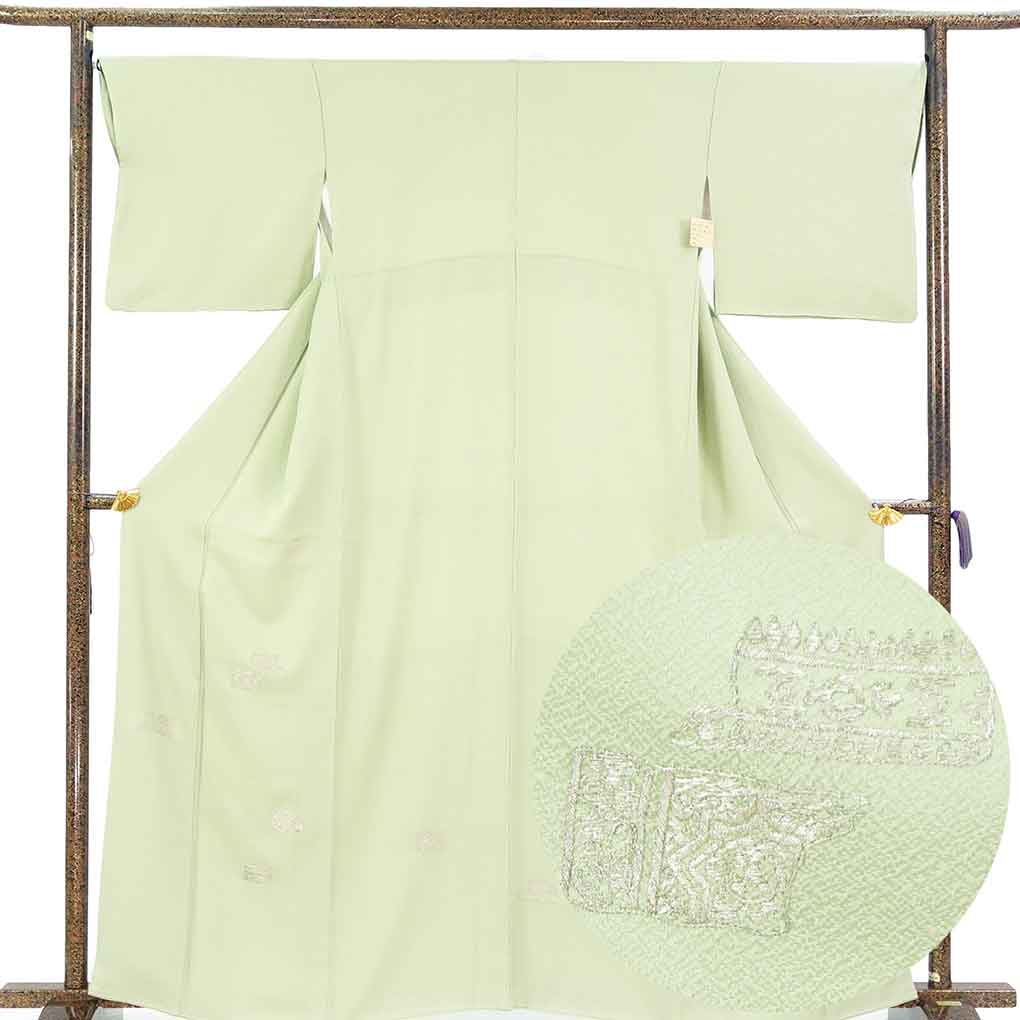 【未使用】裄長 トールサイズ 訪問着　裄67cm 松文様 貝合わせ 八掛共布 裄67cm〜69cmの着物通販｜呉服のきくや｜裄長め・トールサイズの格安着物