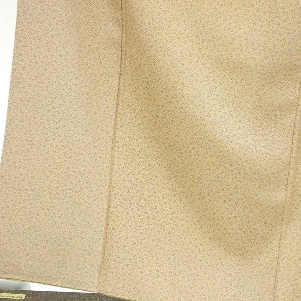 小紋 リサイクル着物 身丈158cm 裄64cm 前幅24cm 後幅30cm 袖丈48cm レディース 袷 裄Mサイズ 秋冬春用 正絹（シルク）ベージュ地 美品