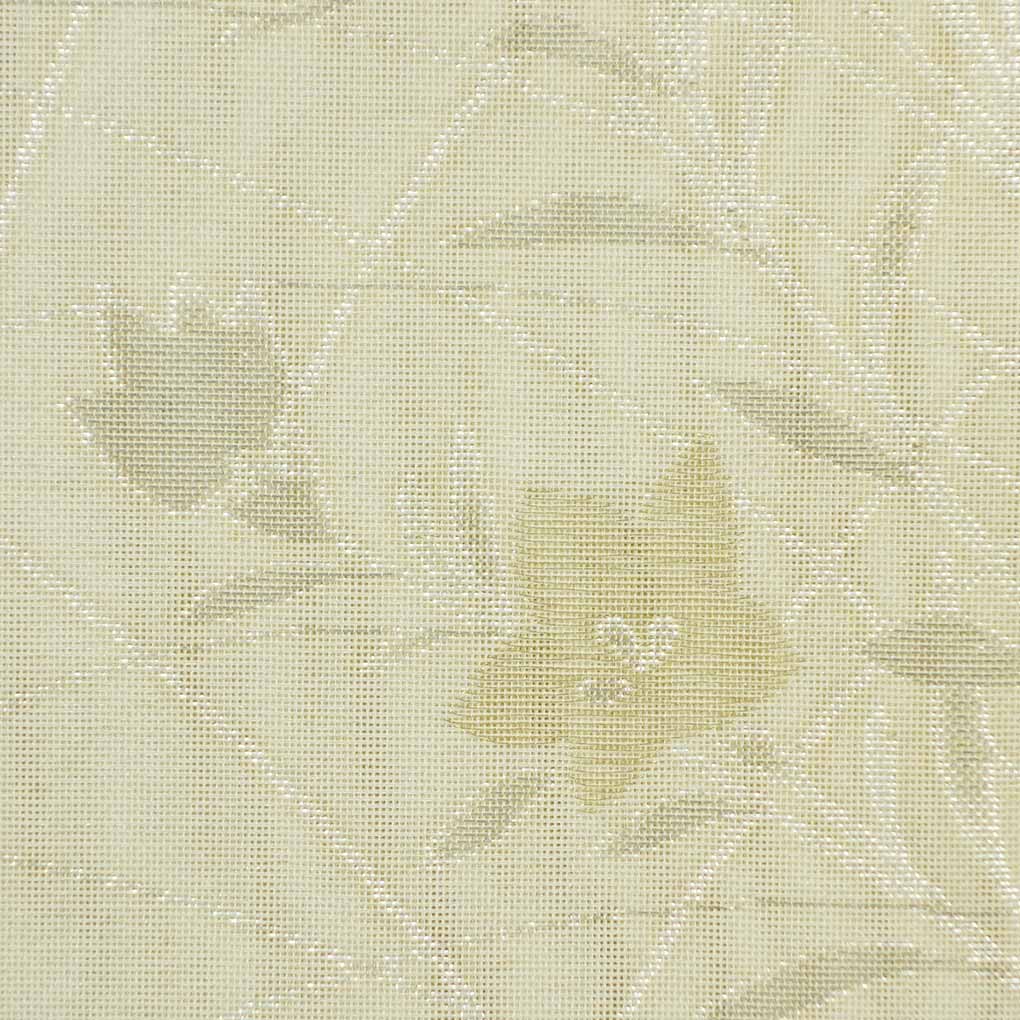 袋帯 リサイクル帯 幅31cm 長さ440cm レディース 桔梗 夏用 ポリエステル ホワイト やや難 リメイク リユース【ランクB】