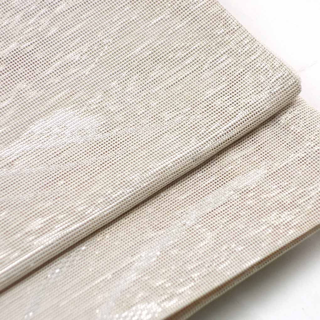 袋帯 リサイクル帯 幅31cm 長さ447cm レディース 抽象柄 夏用 正絹（シルク）ブラウン 未使用品 リメイク リユース【ランクS】