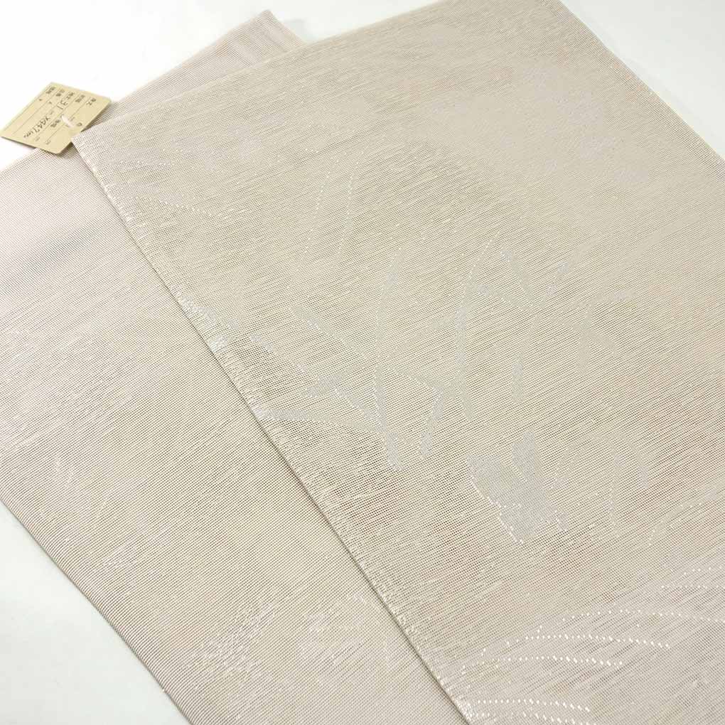 袋帯 リサイクル帯 幅31cm 長さ447cm レディース 抽象柄 夏用 正絹（シルク）ブラウン 未使用品 リメイク リユース【ランクS】