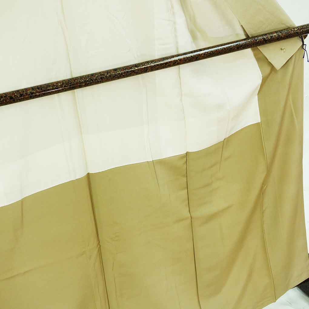 小紋 リサイクル着物 身丈165cm 裄66cm 前幅25cm 後幅28cm 袖丈49cm 袖幅34cm レディース 袷 ひょうたん 裄長 裄M-Lサイズ 秋冬春用 正絹(シルク)ブラウン トールサイズ 美品 リメイク リユース【ランクA】