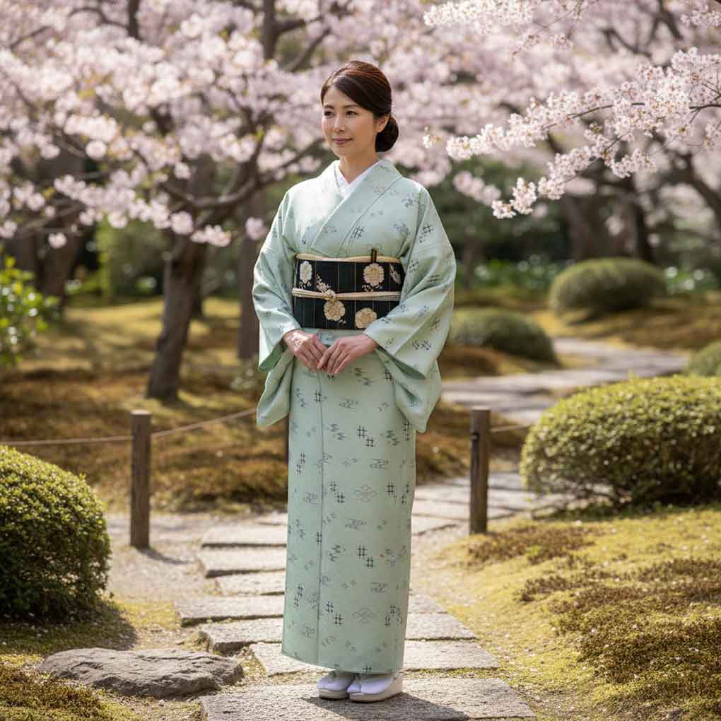 紬 リサイクル着物 身丈154cm 裄62cm 前幅22.5cm 後幅28cm 袖丈45.5cm 袖幅32cm レディース 袷 琉球柄 裄Sサイズ 秋冬春用 正絹（シルク）ブルー やや難 リメイク リユース【ランクB】