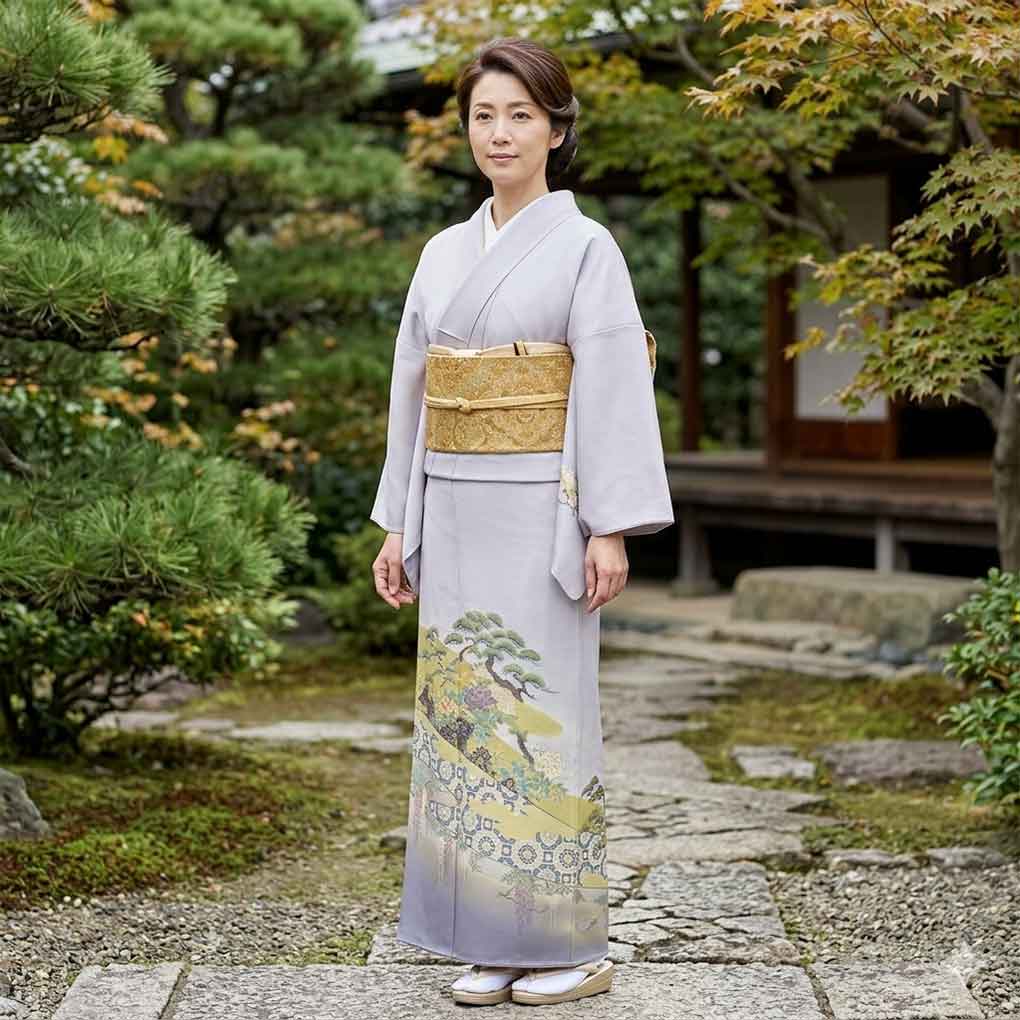 色留袖 リサイクル着物 身丈173cm 裄70.5cm 前幅26.5cm 後幅31cm 袖丈49cm 袖幅35cm レディース 袷 縫取り 裄長 裄L-LLサイズ 秋冬春用 正絹（シルク）ブルー トールサイズ 美品 リメイク リユース【ランクA】