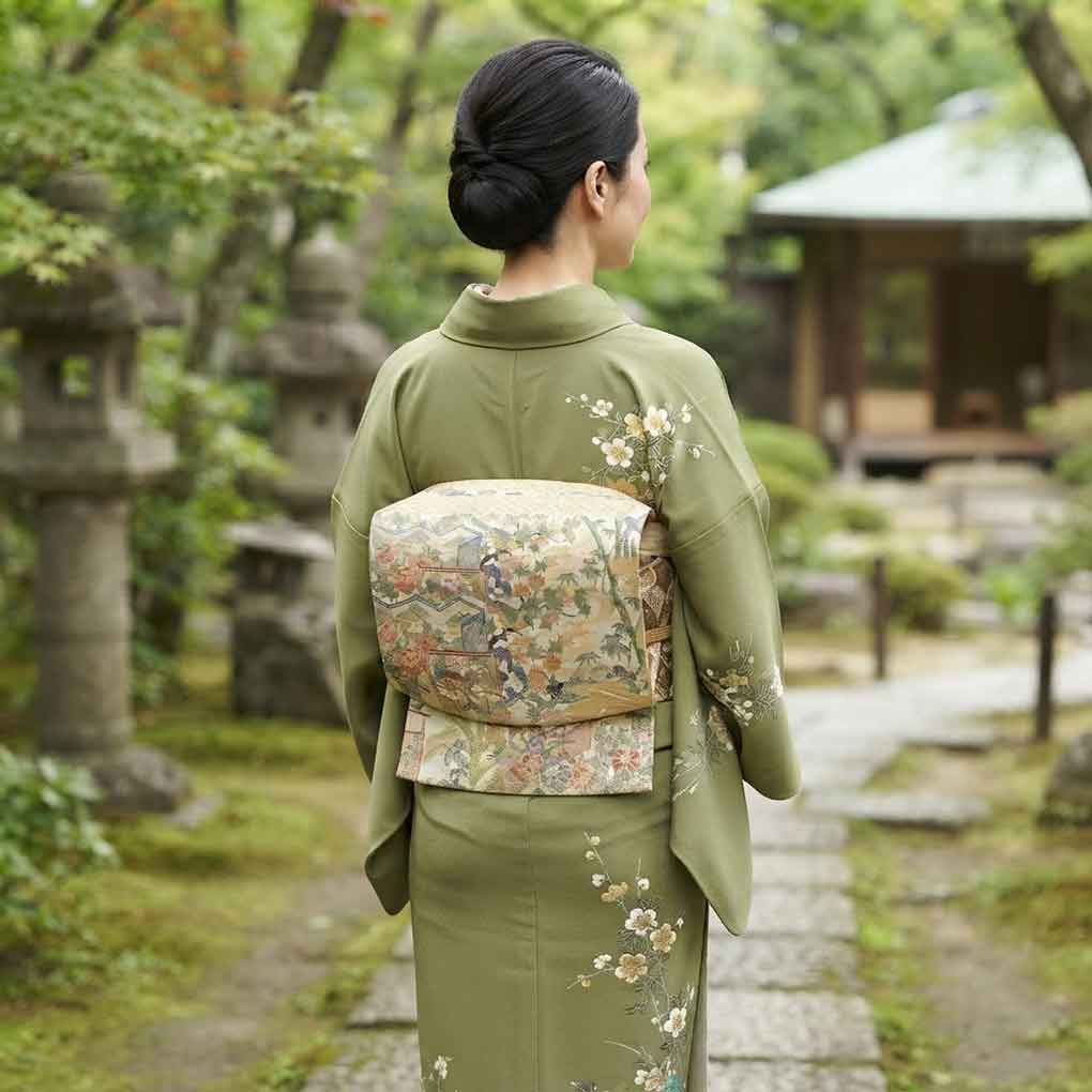 袋帯 リサイクル帯 幅30cm 長さ412cm レディース 霞 秋冬春用 正絹(シルク)グレー 美品 リメイク リユース【ランクA】
