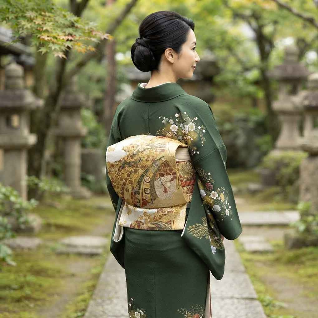 袋帯 リサイクル帯 幅30.5cm 長さ425cm レディース 束ね熨斗 秋冬春用 正絹(シルク)シルバー 美品 リメイク リユース【ランクA】