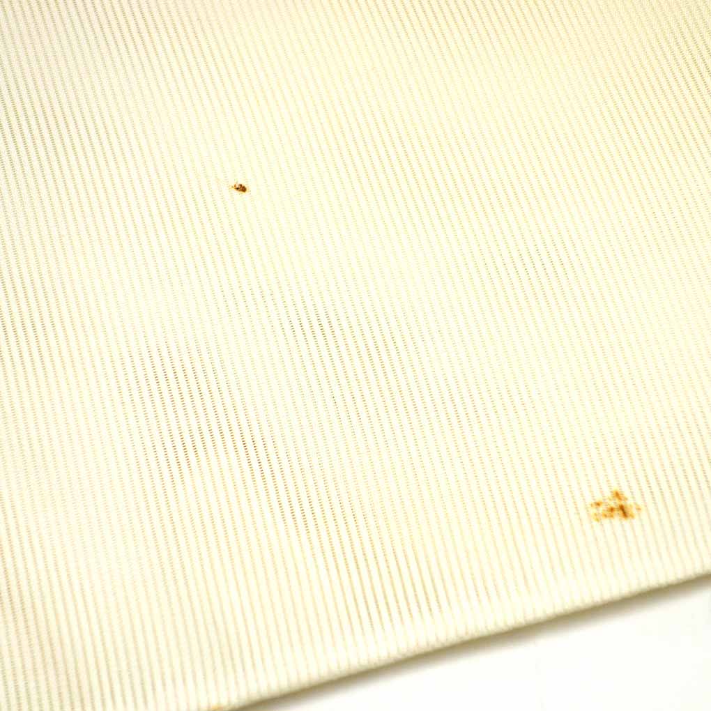 袋帯 リサイクル帯 幅31cm 長さ440cm レディース 波頭 夏用 正絹（シルク）ホワイト やや難 リメイク リユース【ランクB】