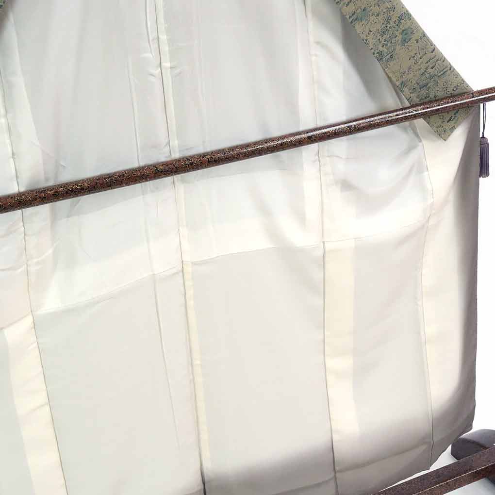 【在庫処分】リサイクル着物 小紋正絹茶グリーン地花柄袷小紋着物未使用品レディース【裄Sサイズ】【ランクS】