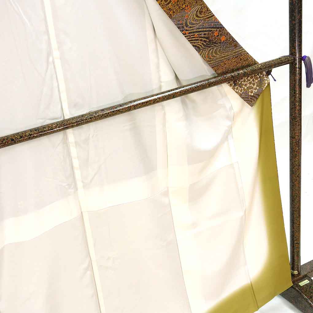 小紋 リサイクル着物 身丈165cm 裄70cm 前幅25cm 後幅30.5cm 袖丈49cm 袖幅36cm レディース 袷 花柄 裄長 裄L-LLサイズ 秋冬春用 正絹（シルク）ブラウン トールサイズ 美品 リメイク リユース【ランクA】