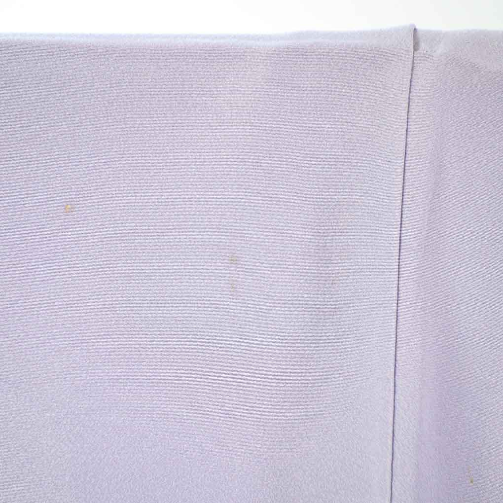 訪問着 リサイクル着物 身丈153cm 裄64cm 前幅25cm 後幅29cm 袖丈44cm 袖幅33cm レディース 袷 刺繍 裄Mサイズ 秋冬春用 正絹（シルク）パープル やや難 リメイク リユース【ランクB】