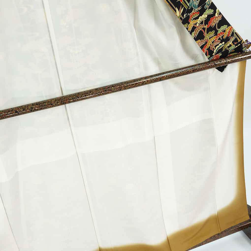 小紋 リサイクル着物 身丈160cm 裄65cm 前幅24cm 後幅30cm 袖丈47cm 袖幅33cm レディース 袷 花柄 裄Mサイズ 秋冬春用 正絹（シルク）ネイビー 美品 リメイク リユース【ランクA】