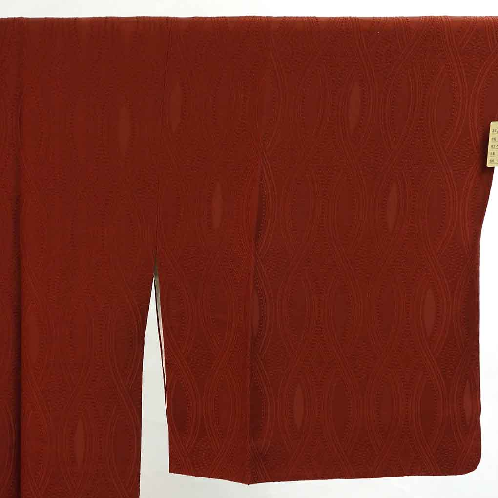 コート リサイクル着物 コート丈95cm 裄67cm 袖丈48cm 袖幅35cm レディース 袷 無地 裄長 裄Lサイズ 秋冬春用 正絹（シルク）ブラウン 美品 リメイク リユース【ランクA】