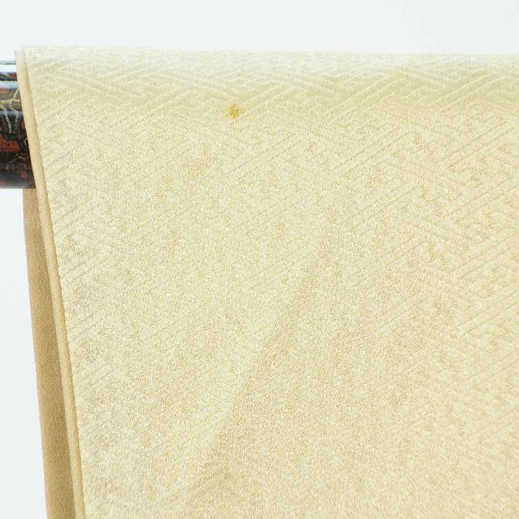 訪問着 リサイクル着物 身丈156cm 裄62cm 前幅24cm 後幅29cm 袖丈47cm 袖幅32cm レディース 袷 鹿の子 裄Sサイズ 秋冬春用 正絹（シルク）ブラウン やや難 リメイク リユース【ランクB】
