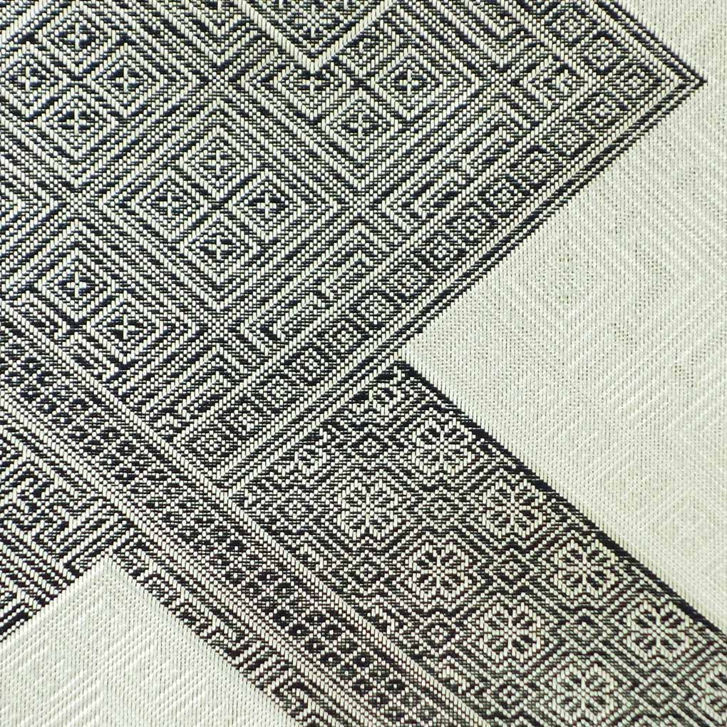 袋帯 リサイクル帯 幅31cm 長さ434cm レディース 連続模様 秋冬春用 正絹(シルク)ブラック 未使用品 リメイク リユース【ランクS】