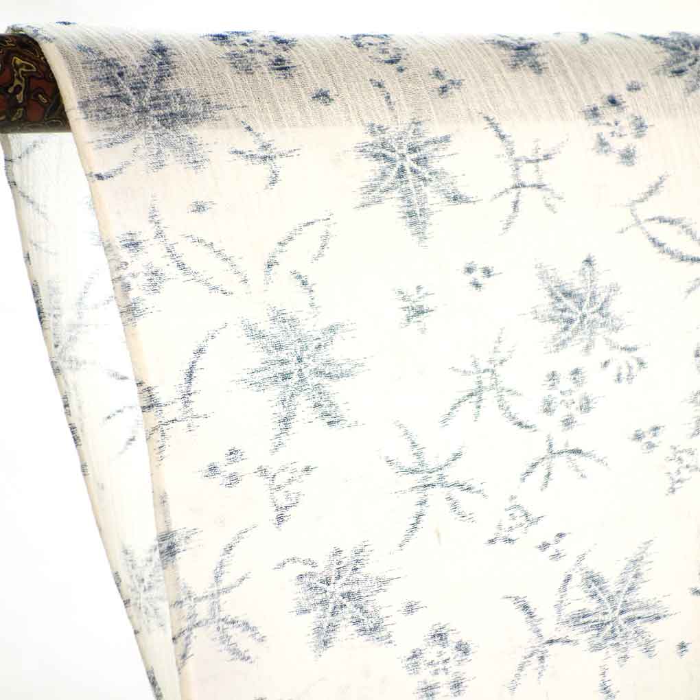 小紋 リサイクル着物 身丈155cm 裄61cm 前幅23cm 後幅31cm 袖丈48cm 袖幅31cm レディース 紅葉 裄Sサイズ 夏用 麻 ホワイト やや難 リメイク リユース【ランクB】