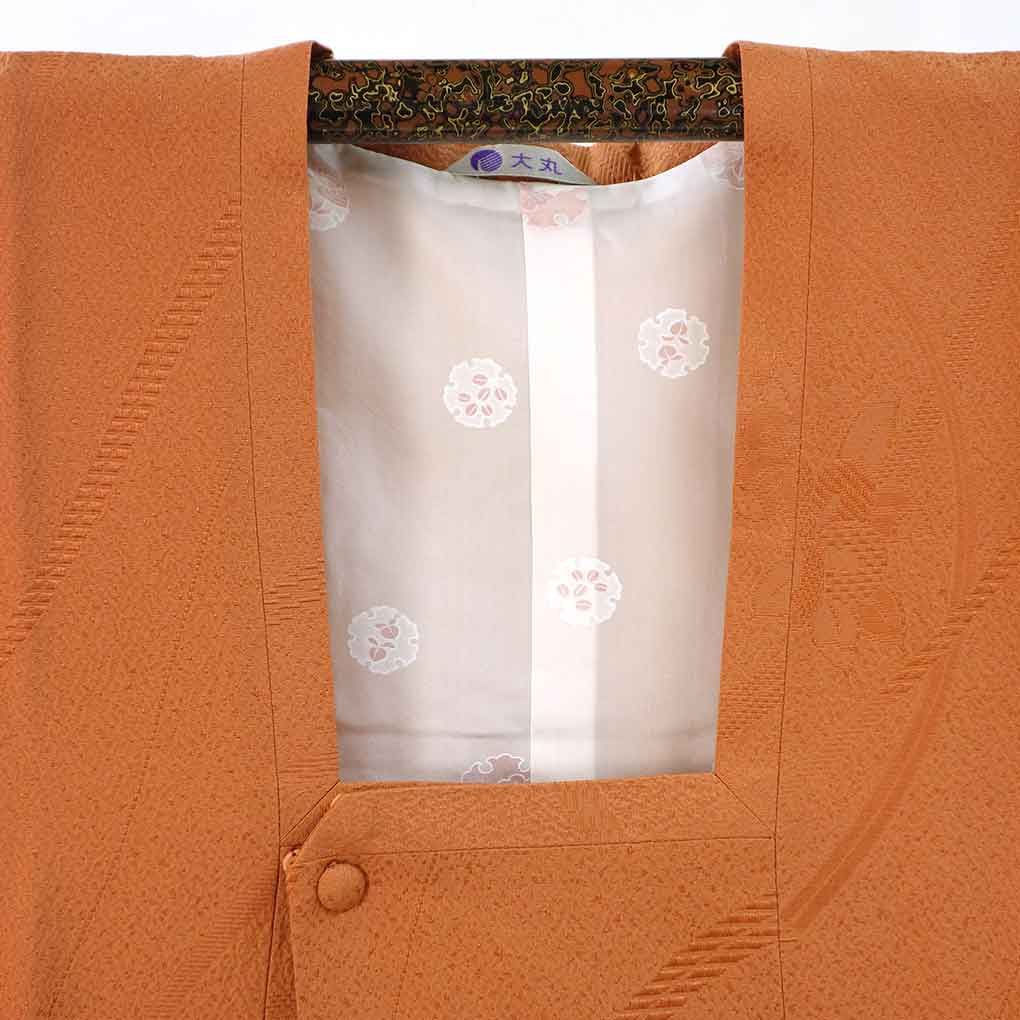 コート リサイクル着物 コート丈88cm 裄67cm 袖丈47cm 袖幅35cm レディース 袷 無地 裄長 裄Lサイズ 秋冬春用 正絹(シルク)ブラウン 未使用品 リメイク リユース【ランクS】