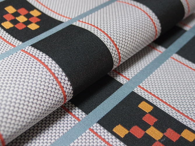 正絹西陣紹巴織全通柄カジュアル用八寸名古屋帯【！】【新品】