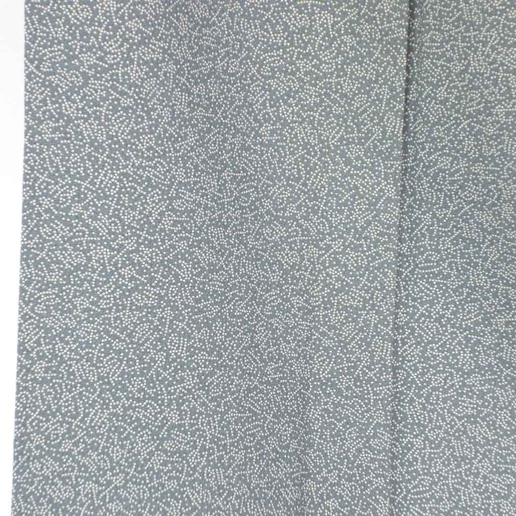 小紋 リサイクル着物 身丈152cm 裄65cm 前幅24.5cm 後幅30.5cm 袖丈45cm 袖幅32.5cm レディース 袷 江戸小紋 裄Mサイズ 秋冬春用 正絹（シルク）グレー やや難 リメイク リユース【ランクB】
