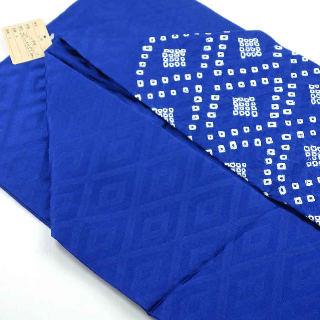 名古屋帯 リサイクル帯 幅30cm 長さ355cm レディース 絞り 秋冬春用 正絹(シルク)ネイビー 美品 リメイク リユース【ランクA】