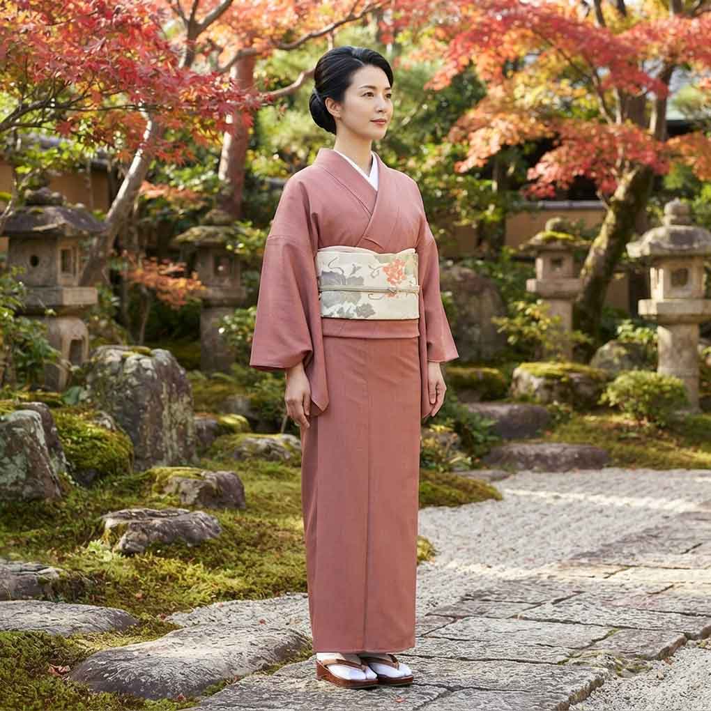 紬 リサイクル着物 身丈159cm 裄65cm 前幅22.5cm 後幅30cm 袖丈49cm 袖幅32.5cm レディース 袷 無地 裄Mサイズ 秋冬春用 正絹(シルク)ブラウン 美品 リメイク リユース【ランクA】