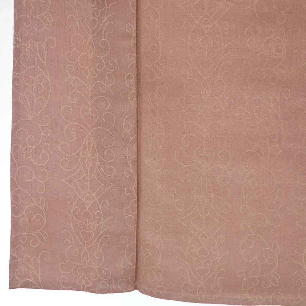 小紋 リサイクル着物 身丈149cm 裄62cm 前幅25cm 後幅30cm 袖丈47cm 袖幅32cm レディース 単衣 抽象柄 裄Sサイズ 初夏・初秋用 正絹（シルク）ピンク やや難 リメイク リユース【ランクB】