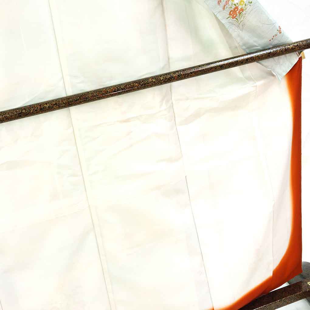 小紋 リサイクル着物 身丈161cm 裄64cm 前幅23cm 後幅28.5cm 袖丈51cm 袖幅32cm レディース 袷 花柄 裄Mサイズ 秋冬春用 正絹(シルク)ブルー 未使用品 リメイク リユース【ランクS】