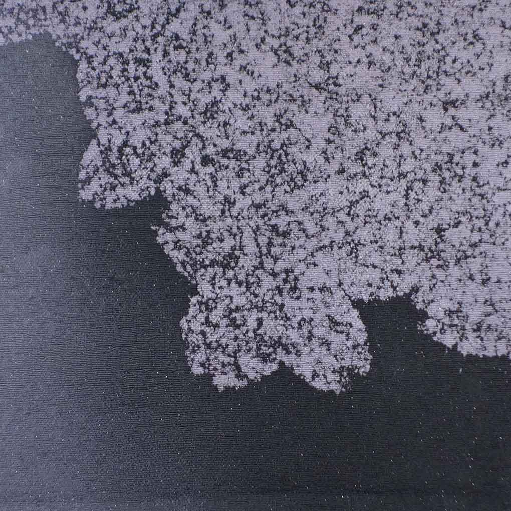 袋帯 リサイクル帯 幅30.5cm 長さ474cm レディース 桜 秋冬春用 正絹（シルク）ブラック 未使用品 リメイク リユース【ランクS】