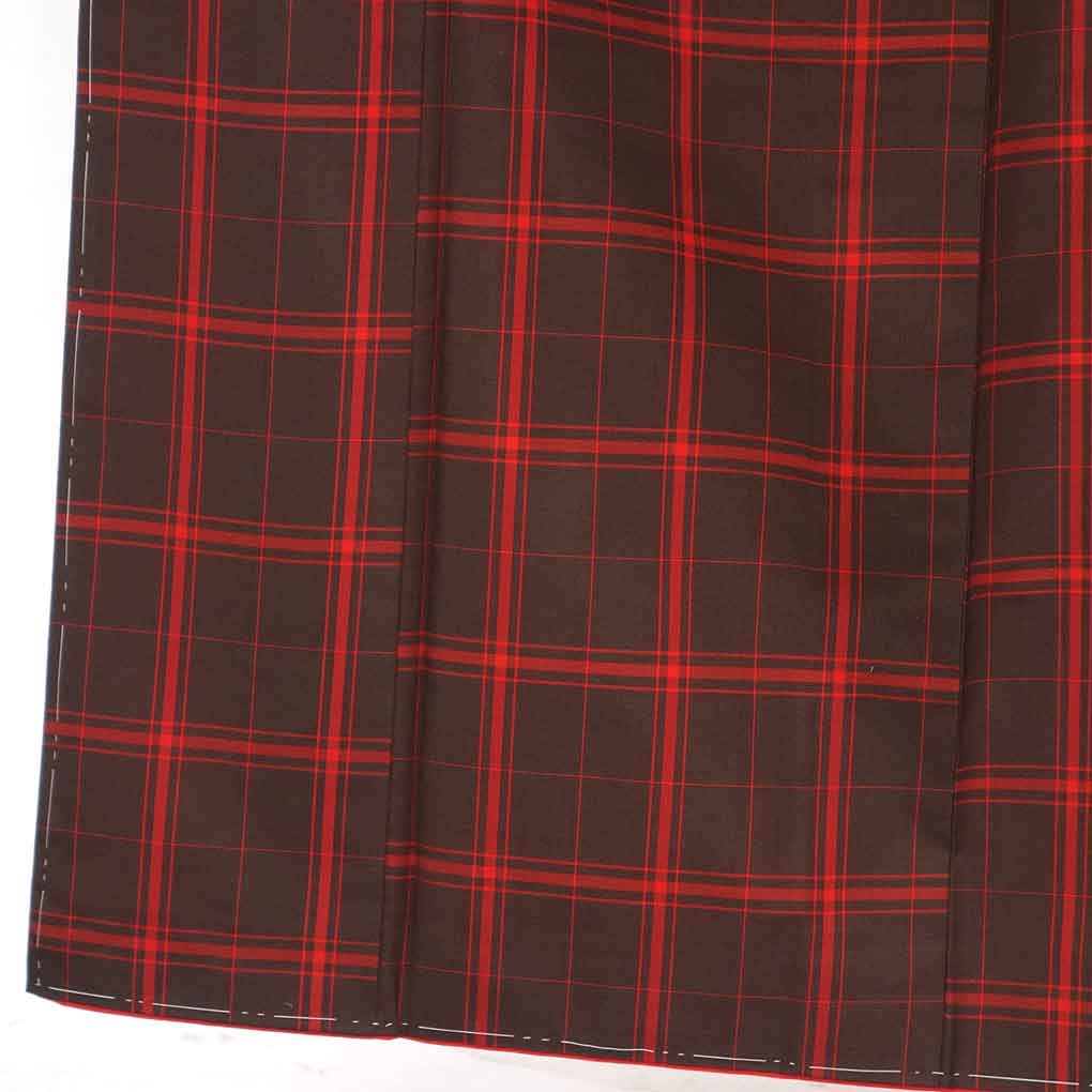 リサイクル 紬 茶色地 格子柄 先染 袷 正絹 着物 未使用品 レディース 秋冬春用 シルク ブラウン 裄SSサイズ身丈156cm 裄60cm 前幅24cm 後幅30cm 袖丈49cm【ランクS】