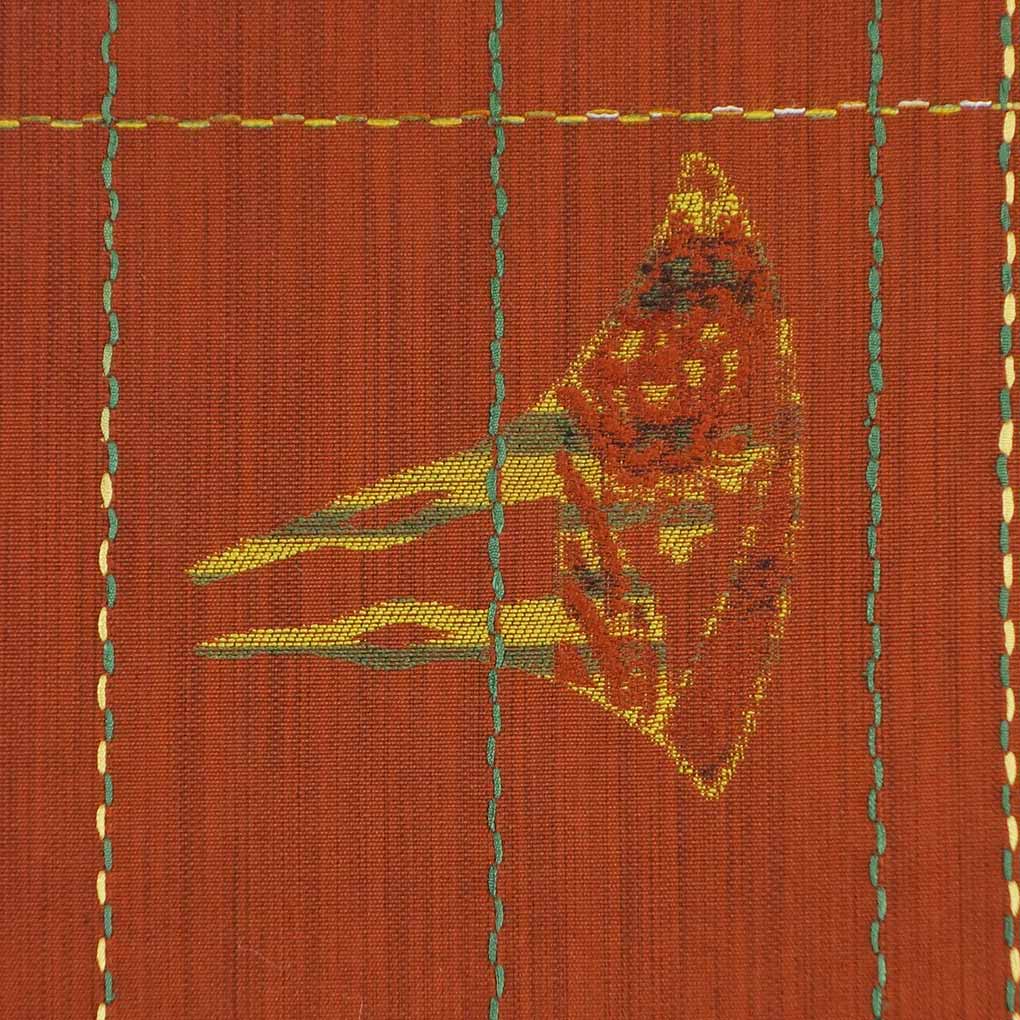 袋帯 リサイクル帯 幅31cm 長さ439cm レディース かんざし 秋冬春用 正絹(シルク)ブラウン 未使用品 リメイク リユース【ランクS】