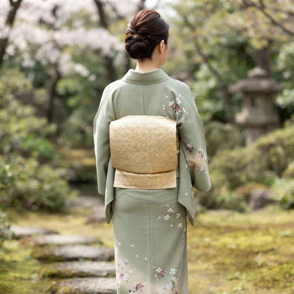 京袋帯 リサイクル帯 幅30.5cm 長さ364cm レディース 有栖川 秋冬春用 正絹(シルク)ゴールド 未使用品 藤井敏織物 リメイク リユース【ランクS】
