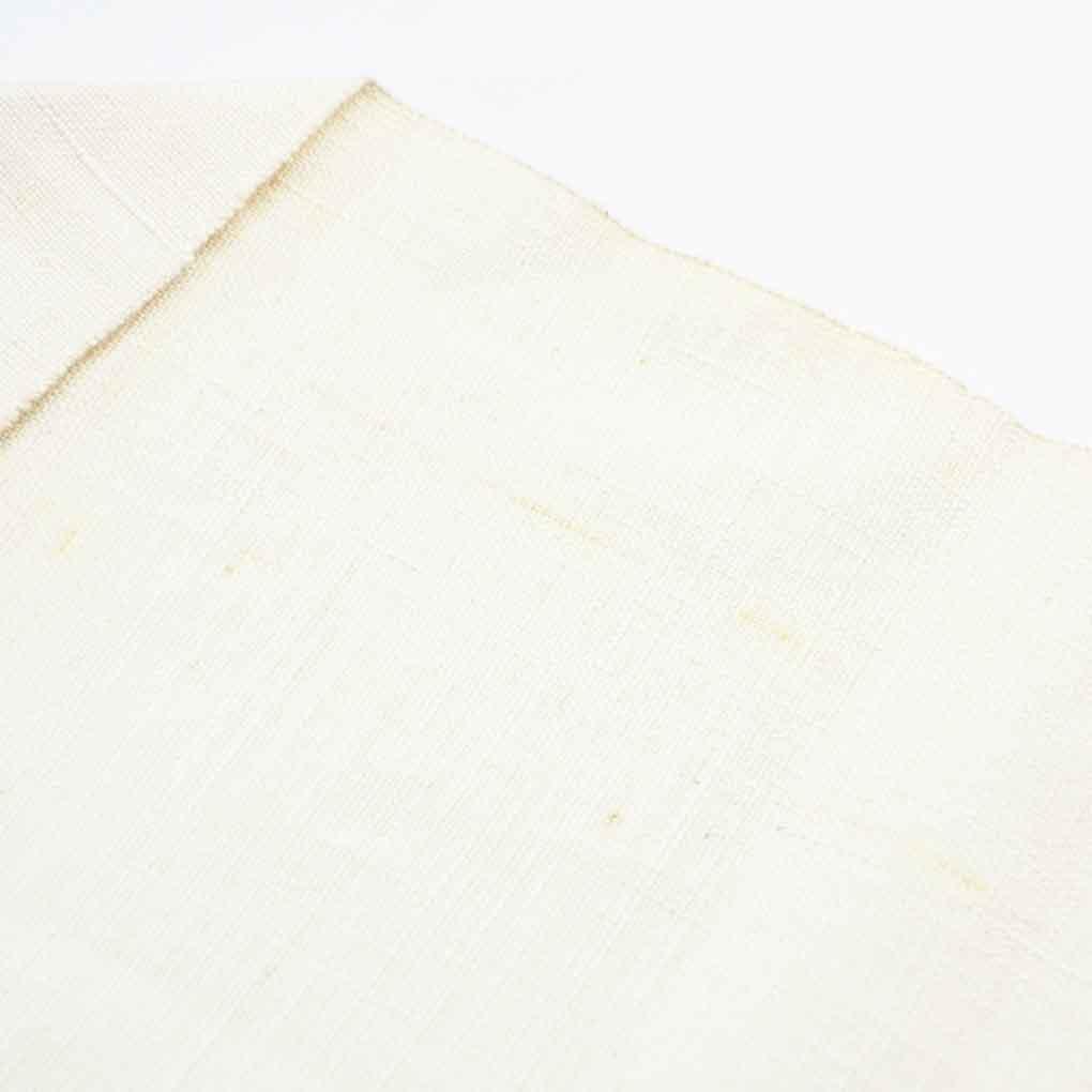 名古屋帯 リサイクル帯 幅31cm 長さ355cm レディース 連続模様 秋冬春用 正絹(シルク)ホワイト やや難 リメイク リユース【ランクB】
