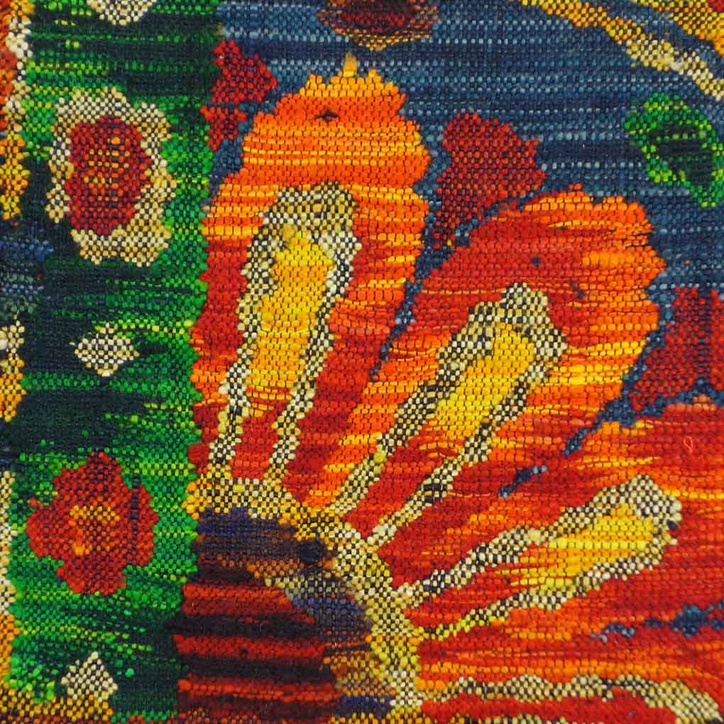 名古屋帯 リサイクル帯 幅30.5cm 長さ356cm レディース 花柄 秋冬春用 正絹（シルク）ネイビー 美品 リメイク リユース【ランクA】