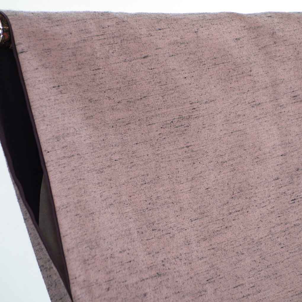 紬 リサイクル着物 身丈160cm 裄64cm 前幅23.5cm 後幅29cm 袖丈49cm 袖幅32cm レディース 袷 無地 裄Mサイズ 秋冬春用 正絹（シルク）パープル 美品 リメイク リユース【ランクA】