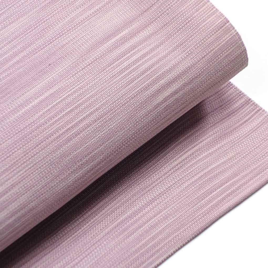 名古屋帯 リサイクル帯 幅30cm 長さ362cm レディース 無地 秋冬春用 正絹（シルク）パープル 美品 リメイク リユース【ランクA】