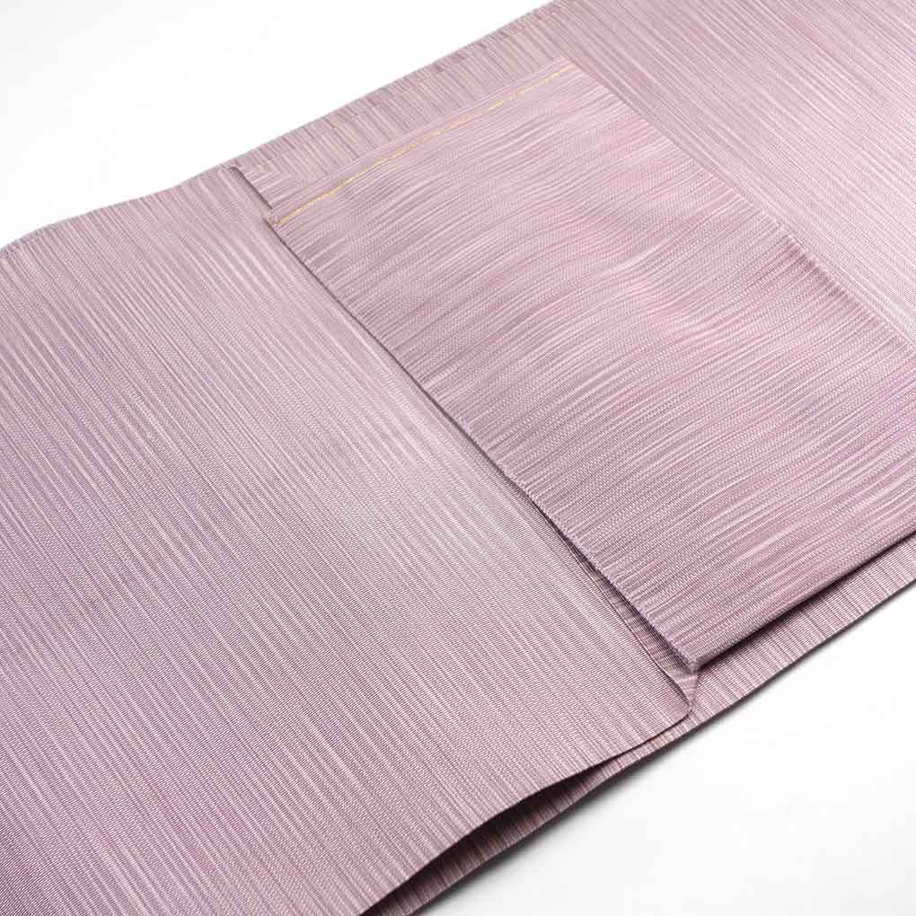 名古屋帯 リサイクル帯 幅30cm 長さ362cm レディース 無地 秋冬春用 正絹（シルク）パープル 美品 リメイク リユース【ランクA】