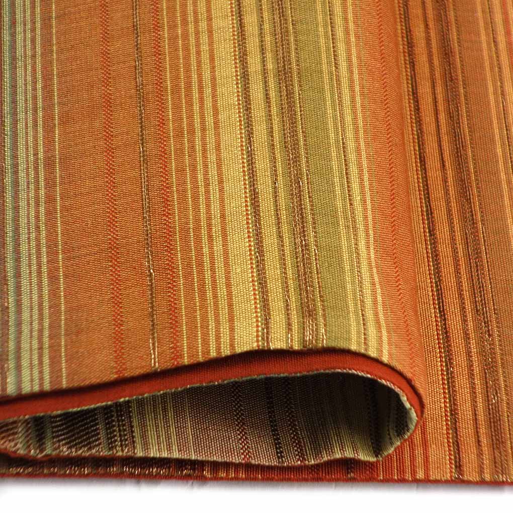 袋帯 リサイクル帯 幅31cm 長さ438cm レディース 横段柄 秋冬春用 正絹(シルク)ブラウン 美品 リメイク リユース【ランクA】