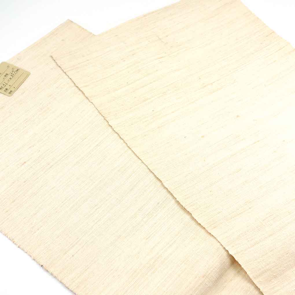 名古屋帯 リサイクル帯 幅31cm 長さ357cm レディース 花柄 秋冬春用 正絹（シルク）ホワイト 未使用品 リメイク リユース【ランクS】