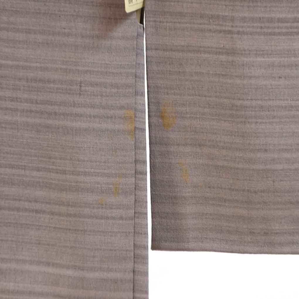 羽織 リサイクル着物 羽織丈78cm 裄62cm 袖丈47cm 袖幅31cm レディース 袷 刺繍 裄Sサイズ 秋冬春用 正絹（シルク）パープル やや難 リメイク リユース【ランクB】